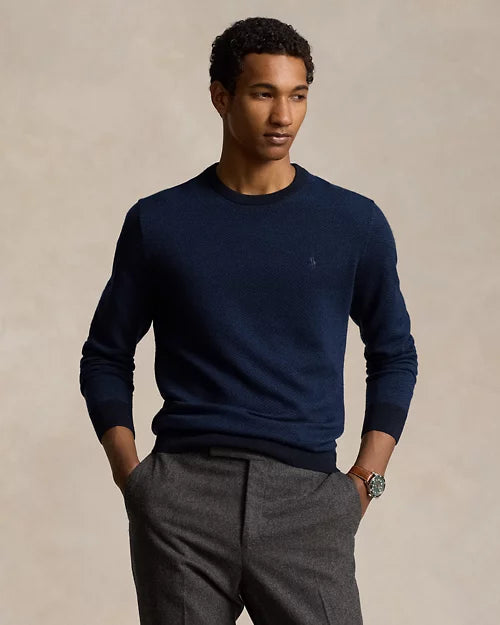 Polo Ralph Lauren Herringbone-Knit Washable Wool Jumper