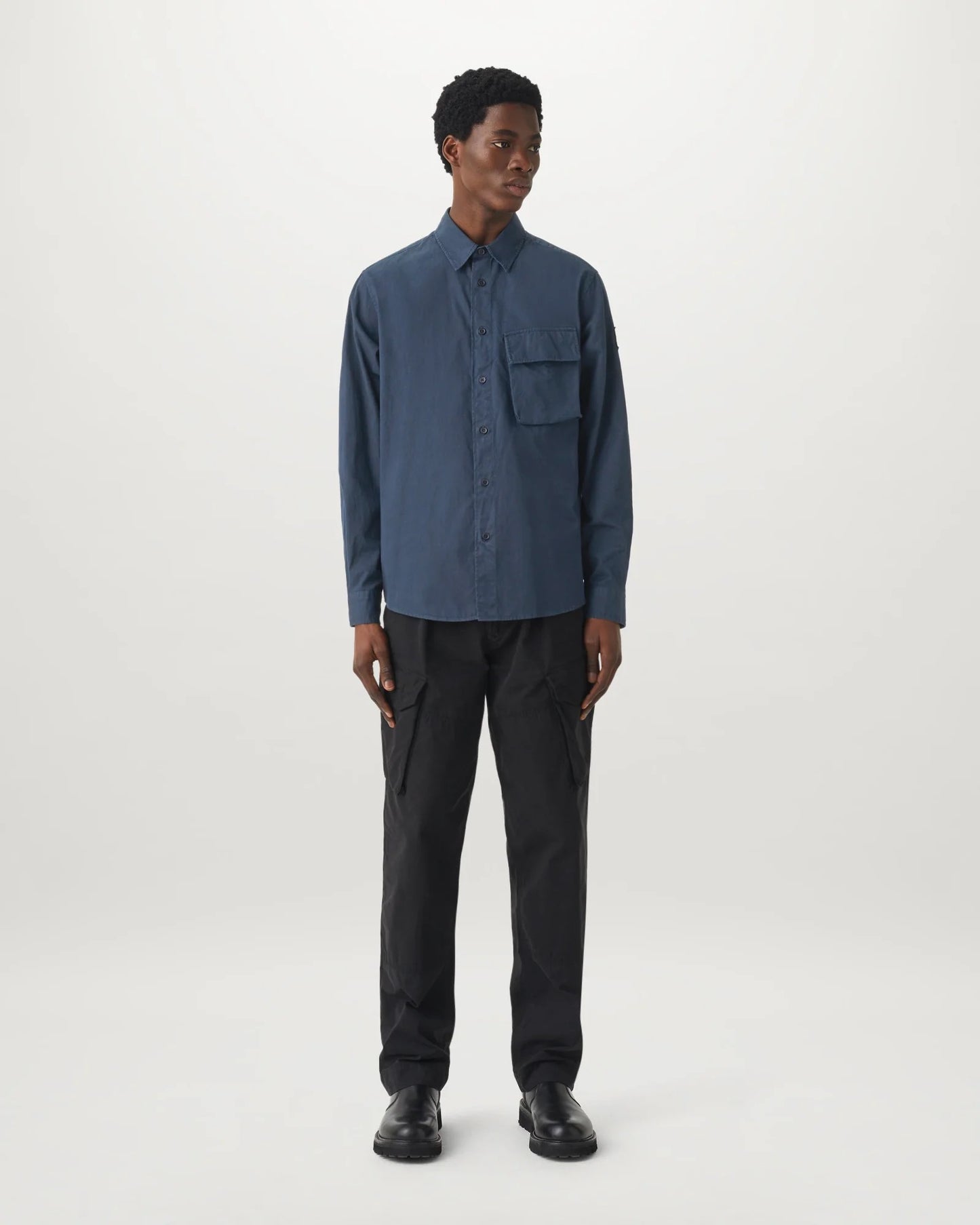 Belstaff Garment Dye Cotton Scale Shirt