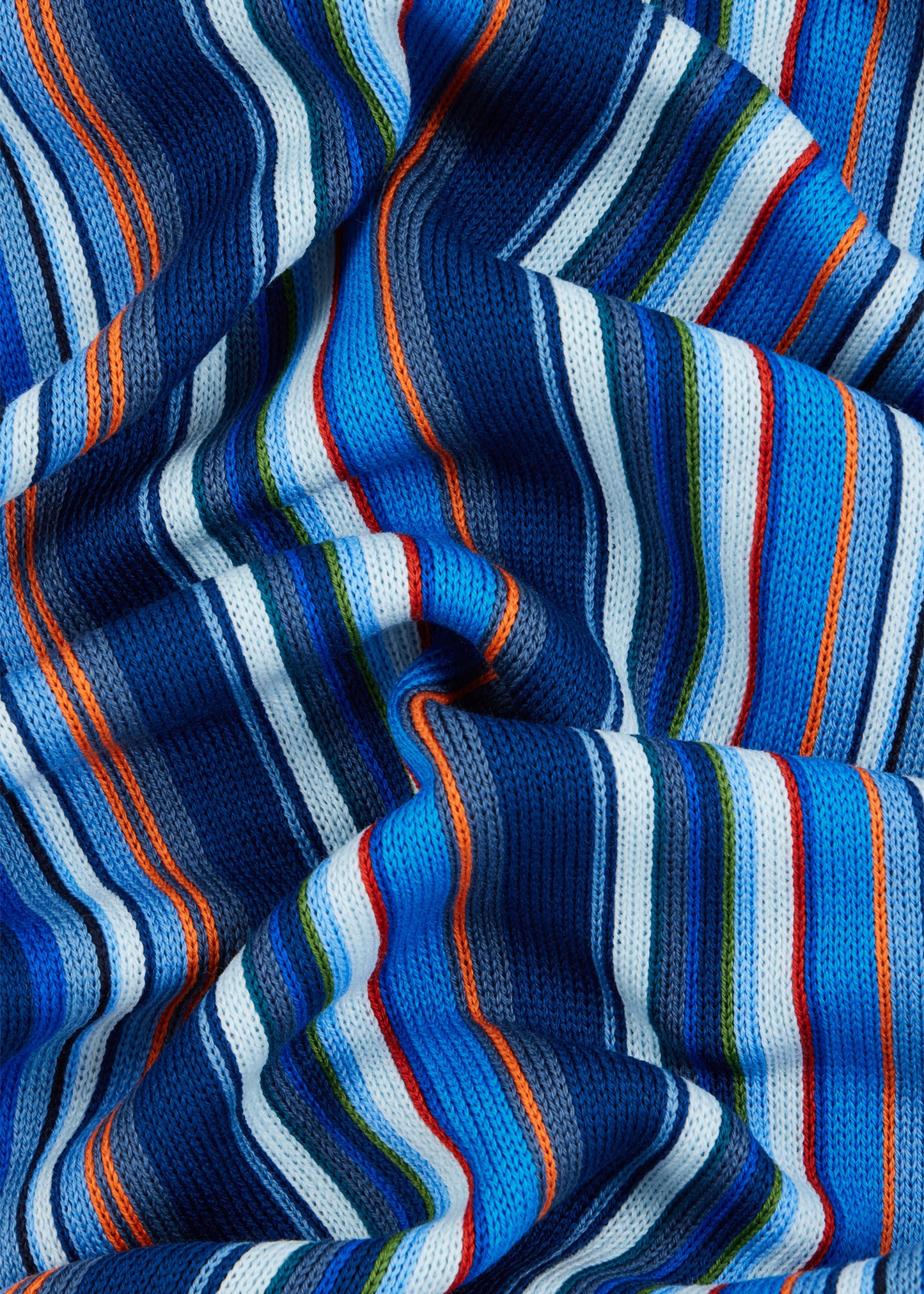 Paul Smith Blue Multicolour Stripe Scarf