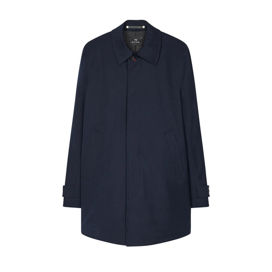 Paul Smith Navy Cotton-Blend Mac