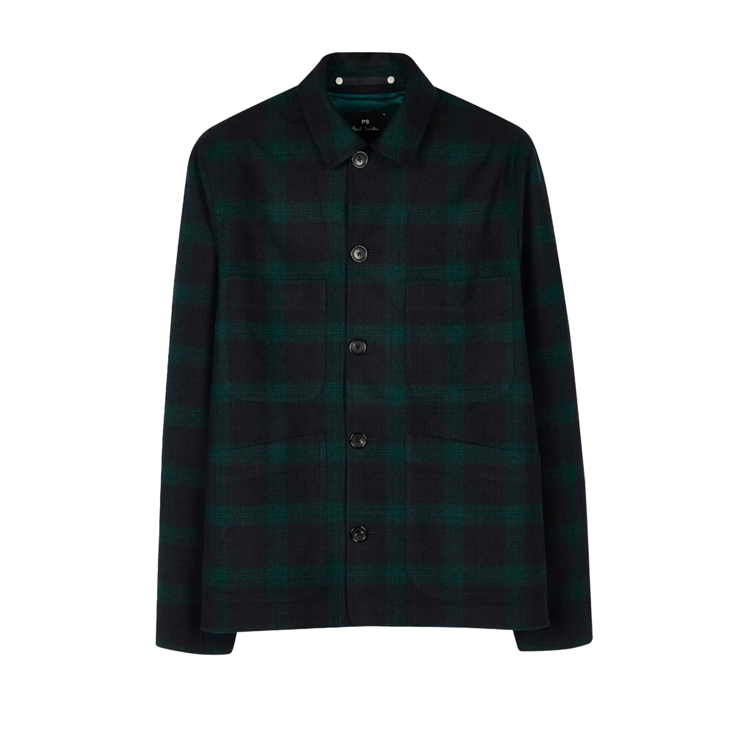 Paul Smith Wool-Blend Check Water-Resistant Work Jacket