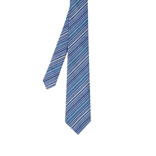 Paul Smith Dark Blue 'Signature Stripe' Silk Tie