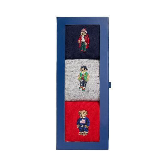 Polo Ralph Lauren Polo Bear Roll-Top 3-Sock Gift Set